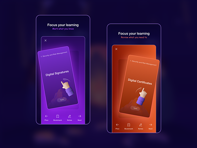 Flashcards App Mobile UI