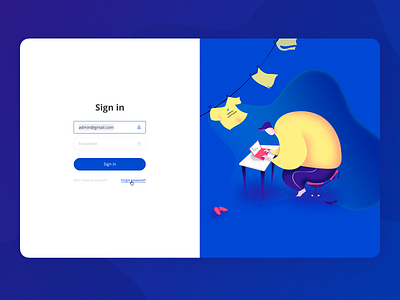 Merch service - Sign in character illustration merch service ui ux