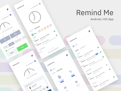 Remind me app design design reminder app ui ux