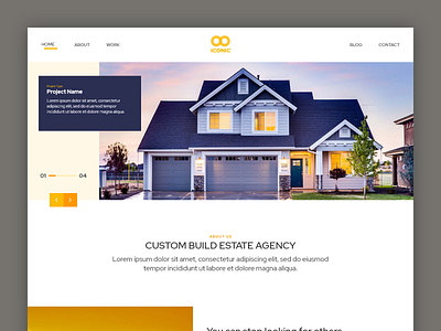 Estate Agency Landing Page clean design homepage landing page real estate web web design website concept websites