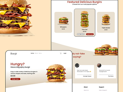 Burgir app design graphic design ui ux