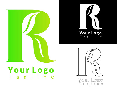 Initial Logo R graphic design logo