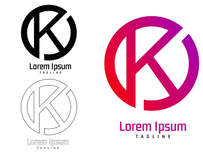 a simple and unique "K" brand logo branding design graphic design illustration logo logo k typography vector