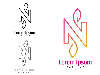 N Logo branding design graphic design illustration logo logo n typography vector