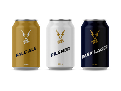 Deer Beer Cans Design beer brand can deer design drink package packaging
