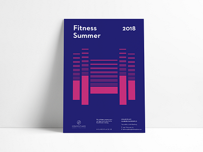Fitness Summer concept fitness minimalist poster summer