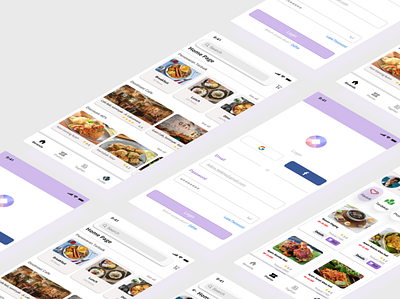 Food Pedia App Design app design illustration typography ui ux