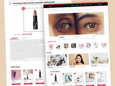 Reseller Skincare Web Design app design graphic design illustration typography ui ux