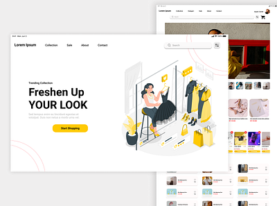 Fashion Store Website Design app design illustration ui ux website