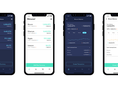 Crypto Wallet Concept app application concept crypto iphonex wallet