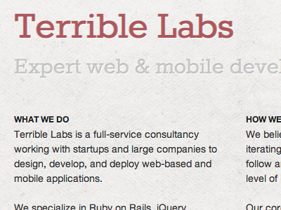 Meet Terrible Labs