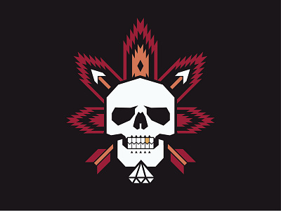 Kill me when I'm dead arrow diamond indian native american skull southwest