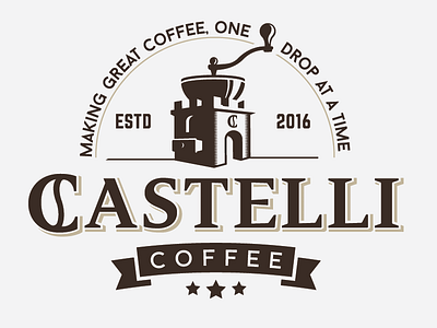 Castelli castle coffee grinder logo