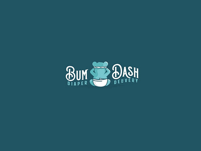 Bum Dash bear bear logo delivery design diaper diapers logodesign