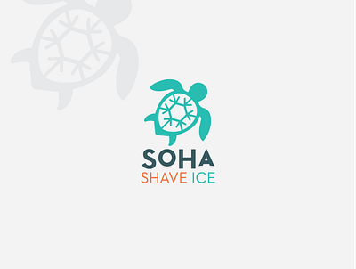 SOHA shave ice brand brand identity branding ice icecream logo logo design logodesign shave ice soha turtle turtles