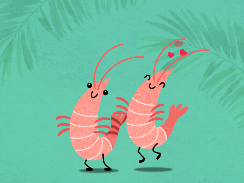 Chagi Fest - Uhang jumping dancing guam shrimp design illustration mograph motion after effects loop gif animation