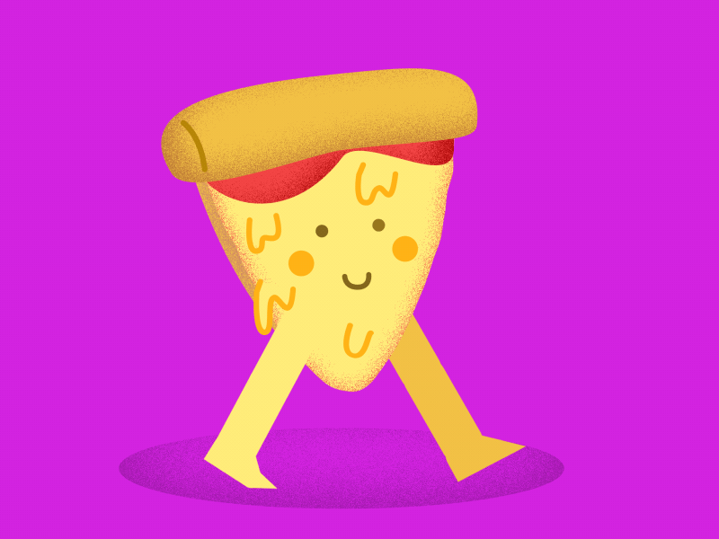 Plain Cheese Pizza after effects animation cheese food mograph pizza walk cycle