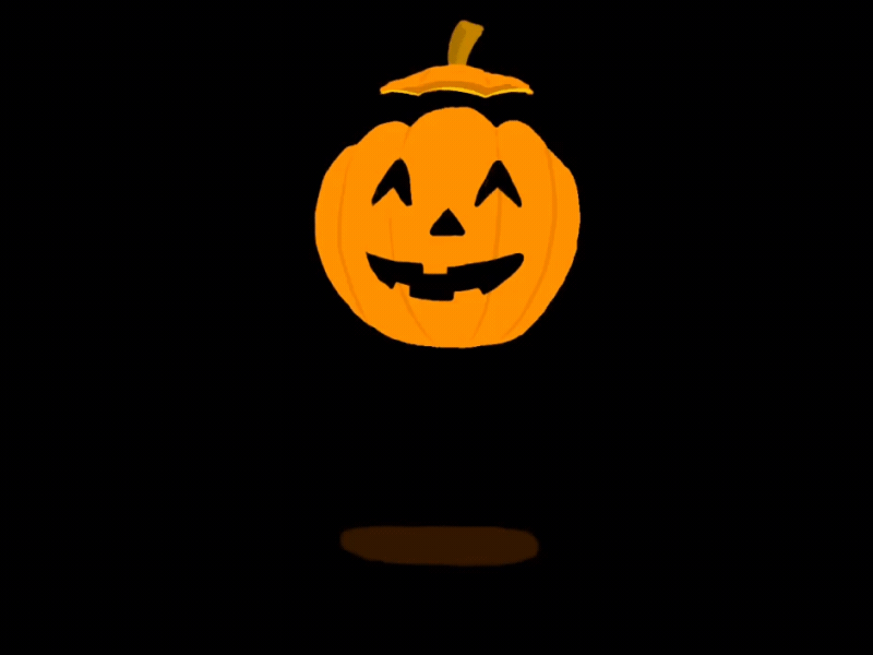 Pumpkin Bounce animation gif halloween loop pumpkin rough animator