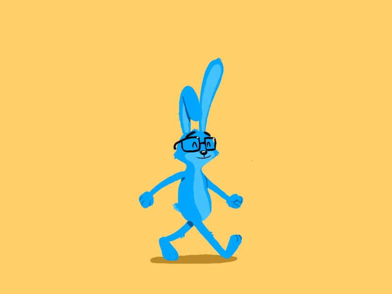 Bunny walk cycle 2d animation animation bunny cel frame by frame walk walk cycle