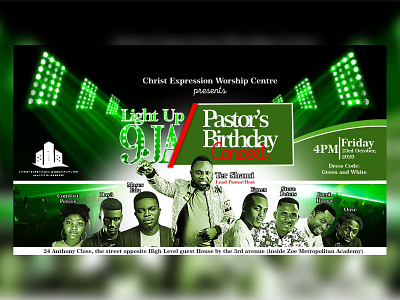Church concert design for Nigeria Independence branding church flier design graphic design illustration logo vector