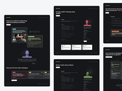 Monokai Coding School screens clean design minimal typography web webdesign website