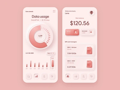 Mobile Data Management | Neumorphic Interaction Concept animation app branding data grid inspiration interaction interface minimal mobile modern neumorphic neumorphism product design typography ui ux visualization