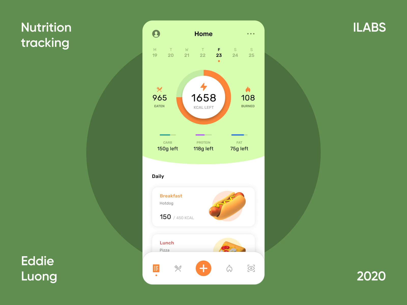 AI nutrition tracking Interaction concept by Eddie Luong for