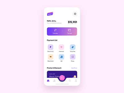 Digital Wallet UI concept by Eddie Luong for Interactive Labs on Dribbble