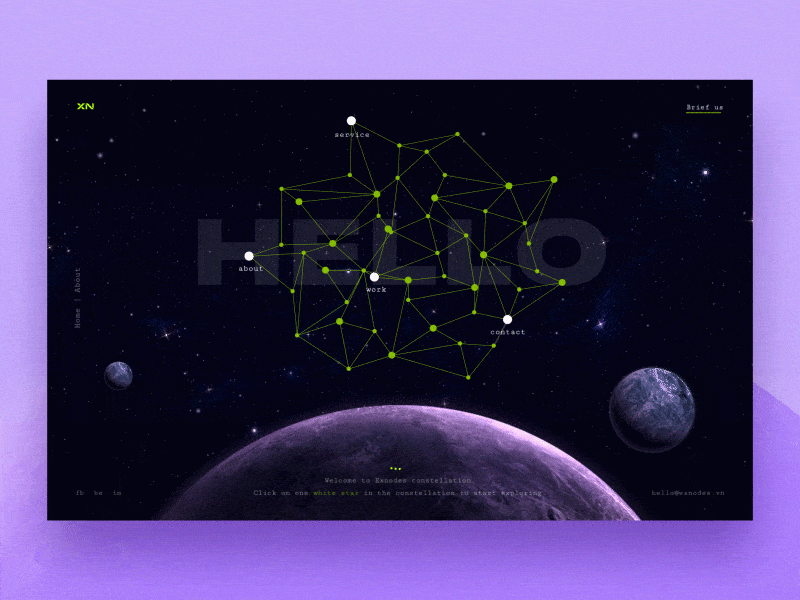 Home page | Digital agency interaction portfolio minimal grid animation space web ui typography interface inspiration design