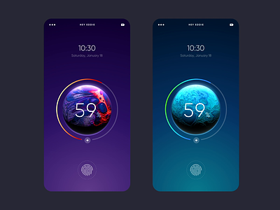 Planet Lock Screen Motion Concept animation charging design earth inspiration interaction interface loading lock screen lockscreen minimal mobile motion planet planets product ui universe ux