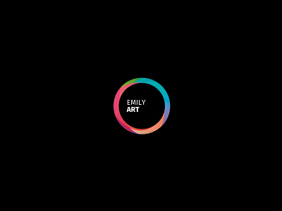 EMILY ART. art black blue brand colorful logo paint pink red