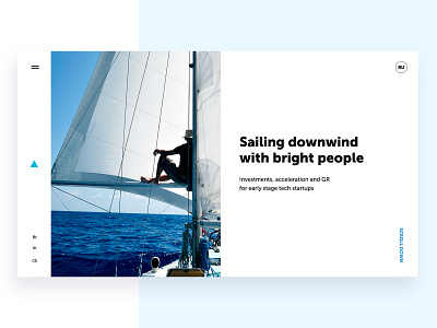 Sailing startup clean design landing page sailing web