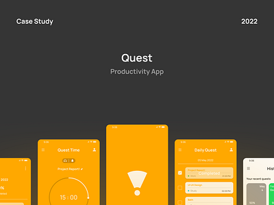 Quest - Productivity App app design mobile productivity ui user experience user interface ux