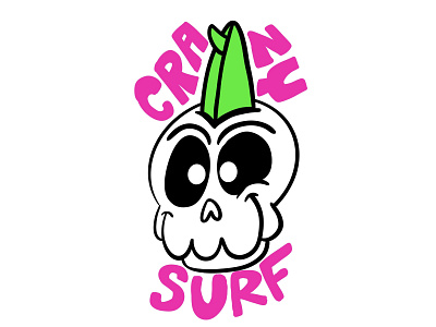 Crazy Skull illustration skull surf