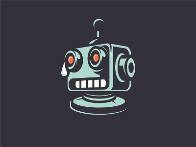Sentient bot cry illustration logo logotype movie robot robots sentient