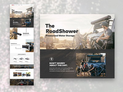 RoadShower Landing Page — Yakima.com interface landing page landing page design sports web design