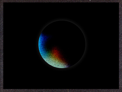 Partial Eclipse experiments galaxy illustration moon space texture