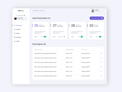 White & Grey Dashboard UI Design