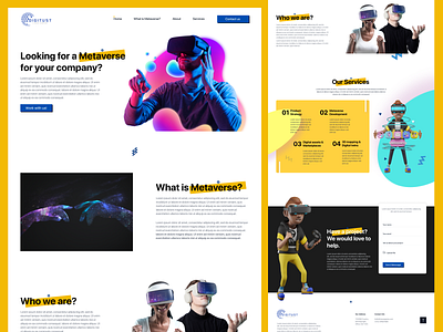 Metaverse Landing Page UI Design (Web3 Style)