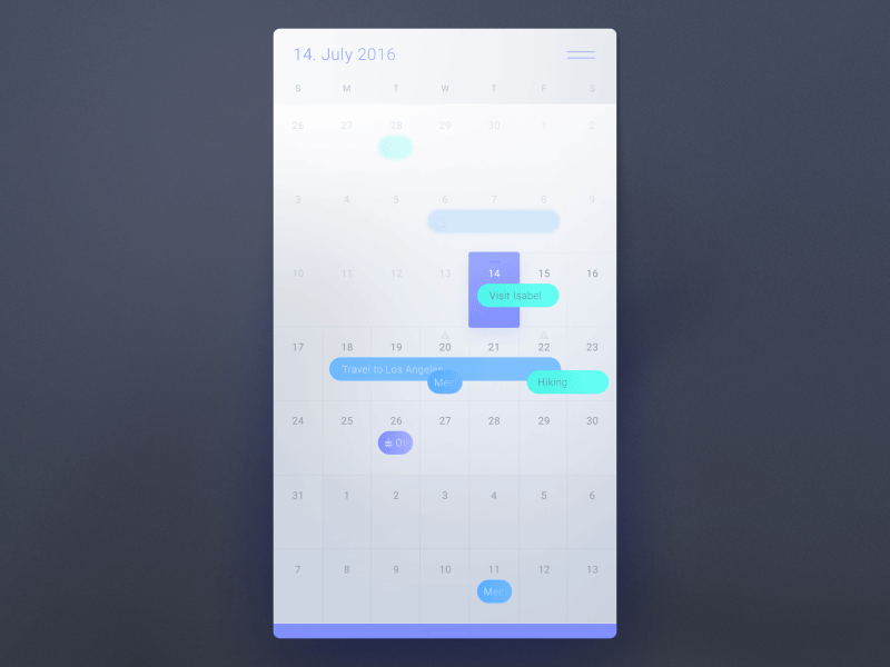 Azul Calendar