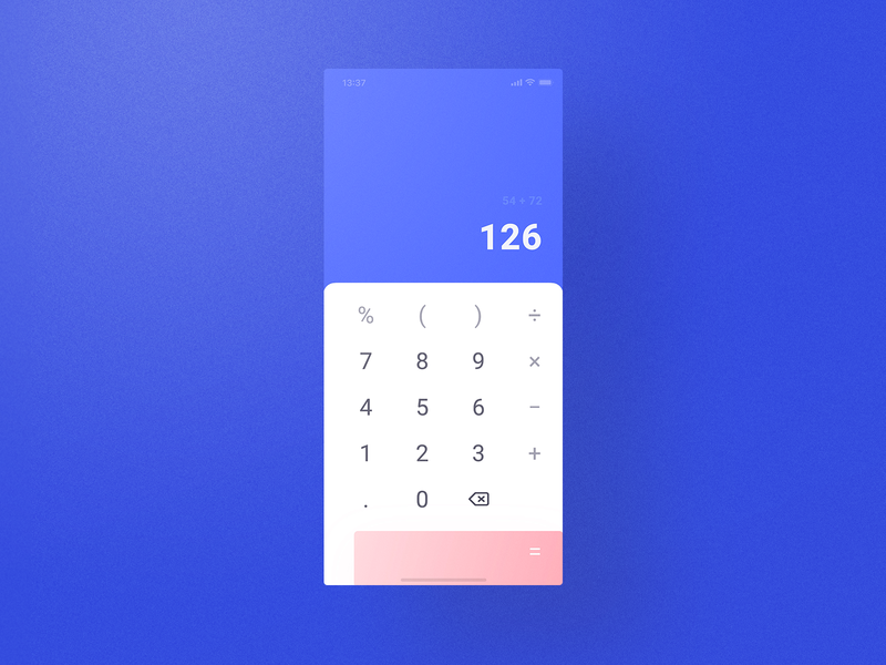 Cream Theme Calculator by Roland Lehle for Yung & Frish on Dribbble