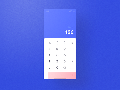 Cream Theme Calculator blue calculate calculation calculator calculator app daily design math minimal numbers simple ui user experience user interface ux visual