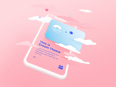 Cream Theme Teaser art artwork blur branding card cards clean colorful cream creamy design illustration minimal tiles typography ui ui kit user experience user interface ux