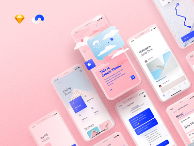 Cream Based On Shift Design System artwork card cards clean design design system design systems design thinking illustration iphone minimal mockup shift typography ui ui kit ui8 user experience user interface ux