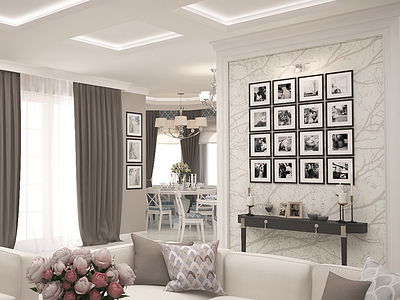 Classic interior design 3d 3dsmax apartament art cgi design house interior minimalist modern render rendering