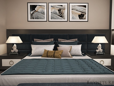 Guest room in modern atr deco style 3d 3dsmax apartament art cgi design house interior minimalist modern render rendering