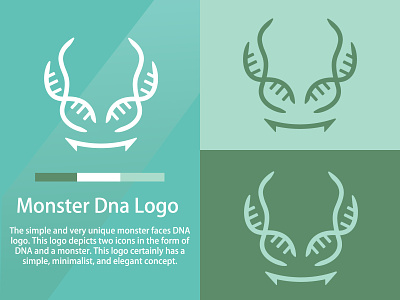 Monster DNA Logo app branding design graphic design illustration logo typography ui ux vector