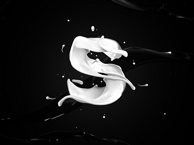 Splashy Alphabet (S) 36daysoftype adobe alphabet b letter photoshop splash type typography