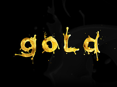 Splashy Alphabet 36daysoftype adobe alphabet b gold letter photoshop splash type typography