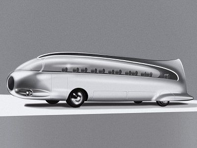 Futuristic Bus adobe ai car design digital drawing graphicdesign illustration illustrator recreate restore vector